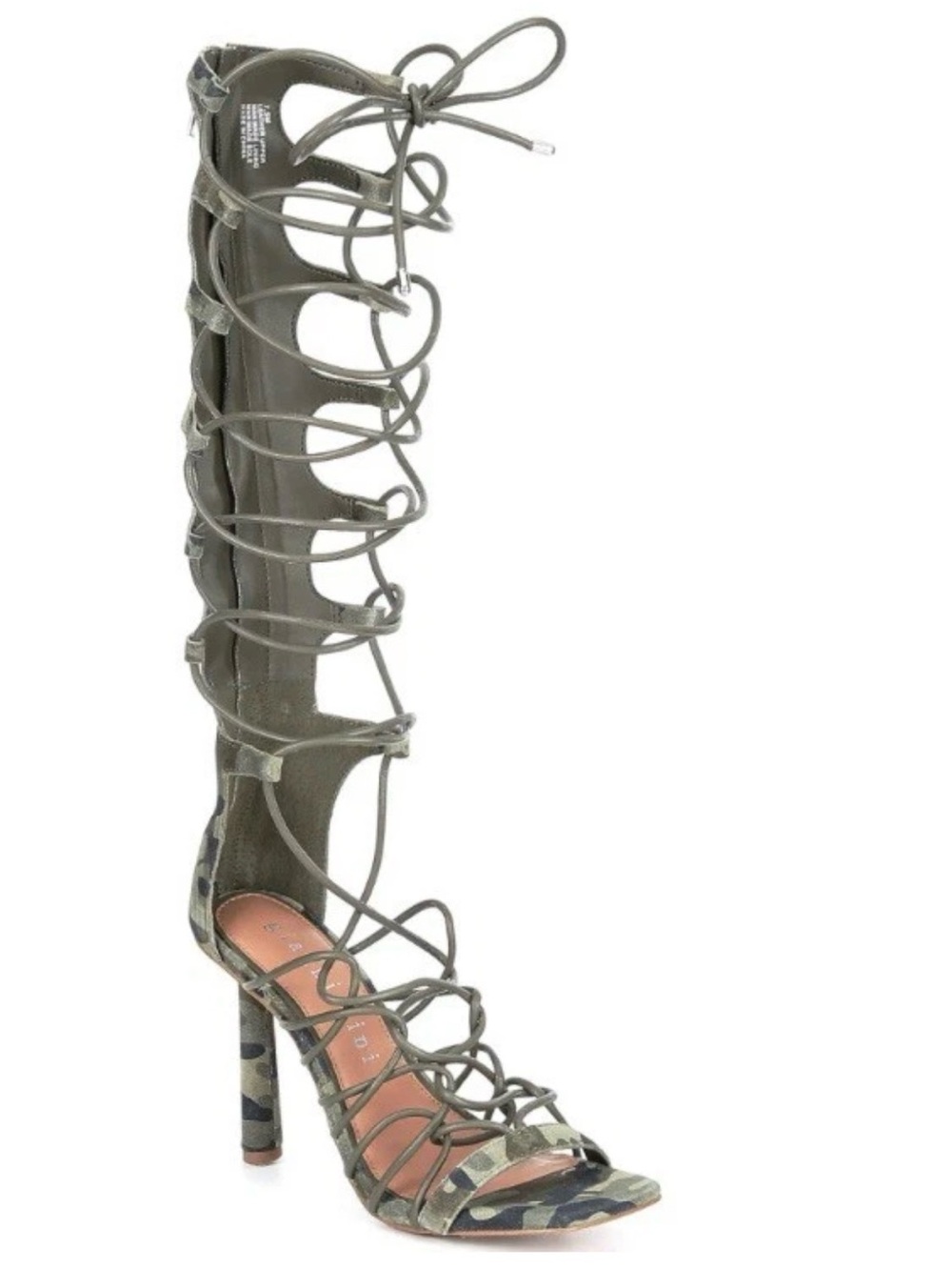 Gianni Bini NWOB! Rydelle Suede Camo Print Tall Ankle Wrap Lace-Up Dress